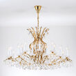 Candelabru modern cristal alama Aur 24k 21xE14/40W, Hirohito LU 2143/14+7 Gold Orion